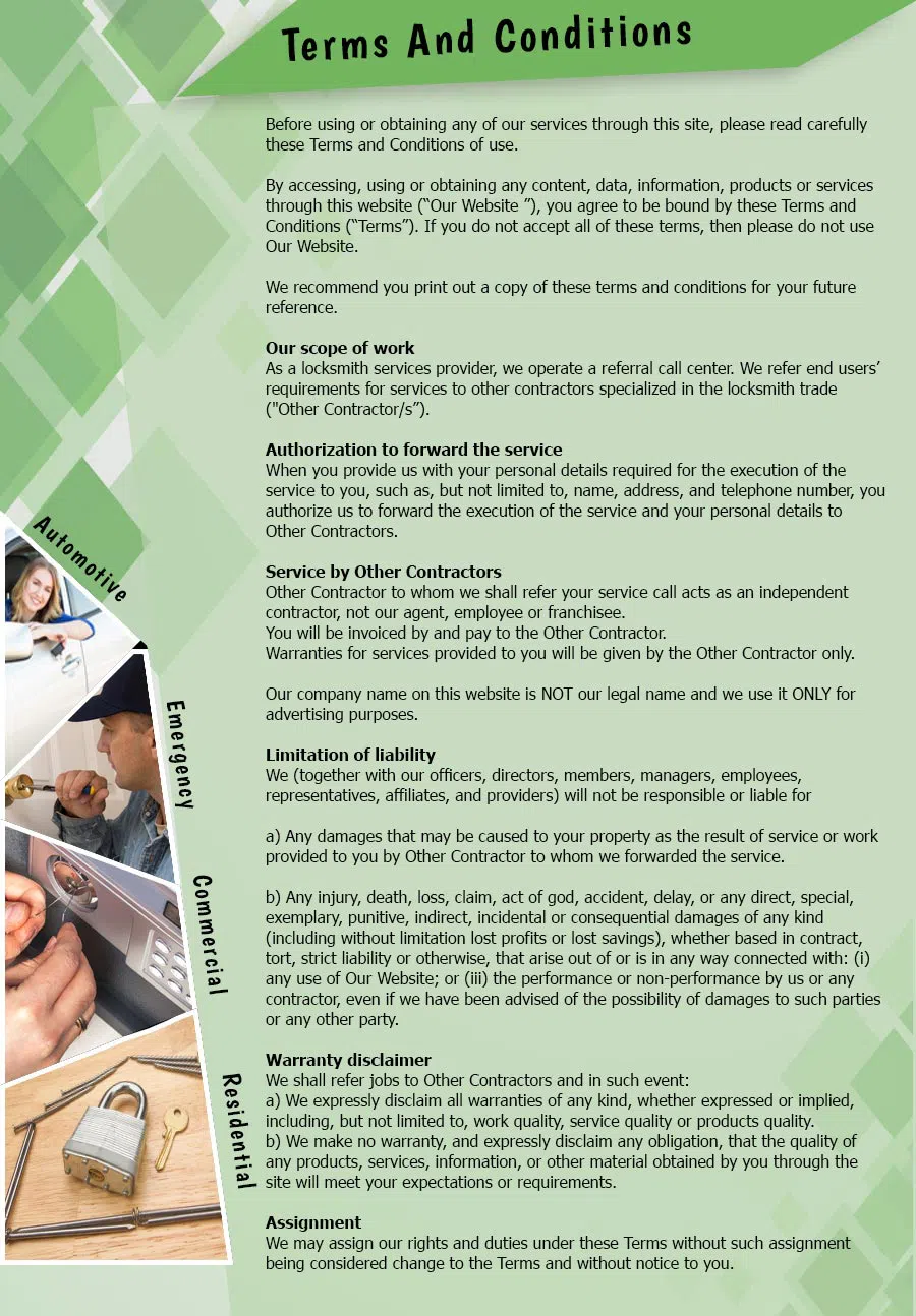 Aqua Locksmith Store White Plains, NY 914-488-6811 - TermsAndConditions-2